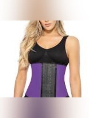 Waist Trainer with Hook-and-Eye Front. Made in Columbia.